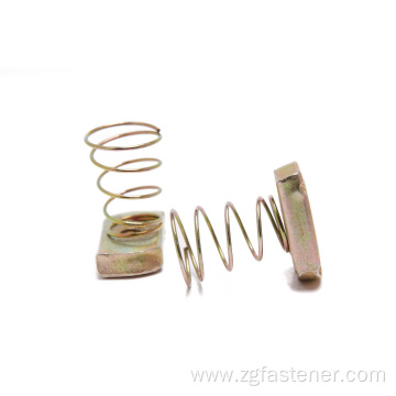 Color zinc plated Spring nut Nuts with Springs